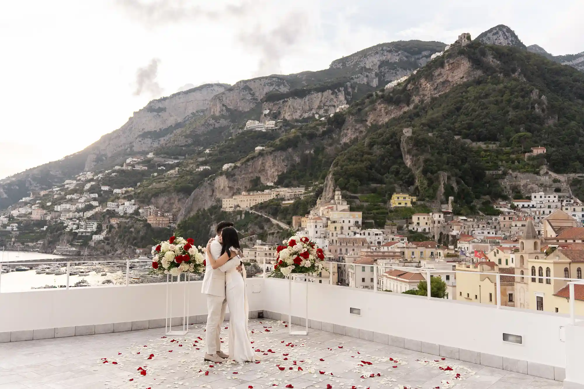 Surprise proposal with Amalfi views