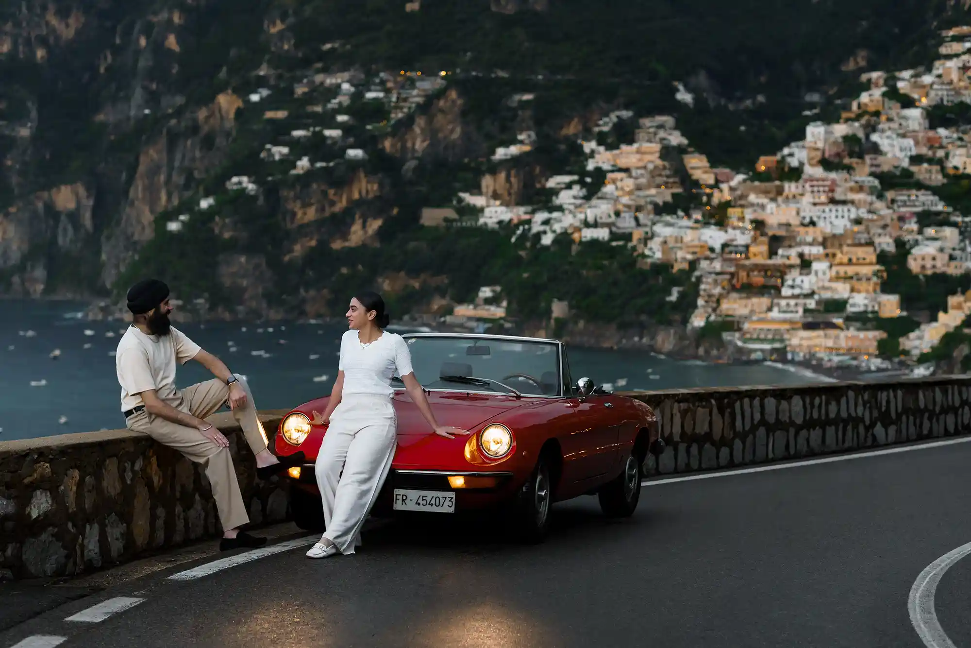 Anmol and Jaskirat engagement in positano